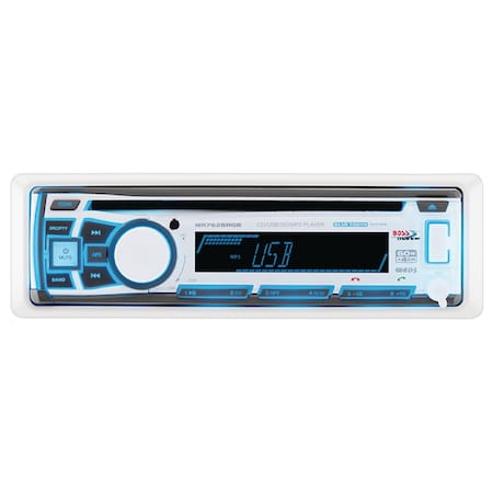 Boss Audio Marine In-Dash CD/USB/SD/MP3/WMA/AM/FM w/Detachable Front Panel & Bluetooth Receiver w/RGB MR762BRGB